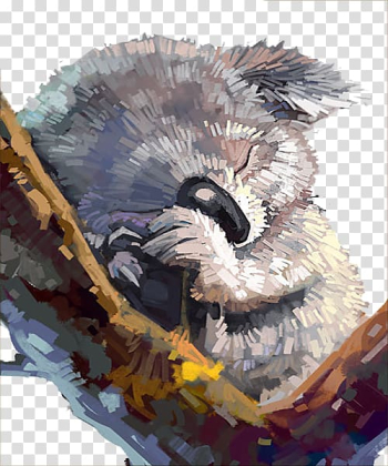 Gray koala bear illustration, Koala Australia Watercolor painting Drawing, Watercolor lazy transparent background PNG clipart