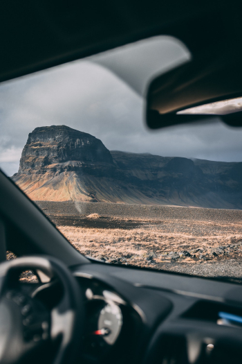 Gray Mountain Under Gray Sky
