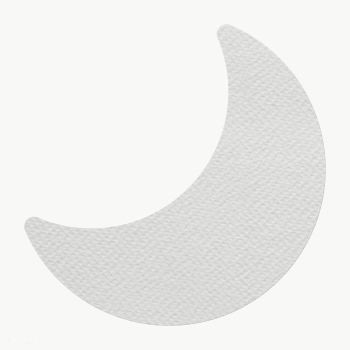 Gray paper crescent moon shaped sticker design element | Free  transparent png - 2347175