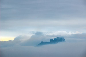 gray plateau with sea of clouds gray plateau with sea of clouds