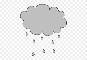 Gray Rain Cloud - Gray Clip Art