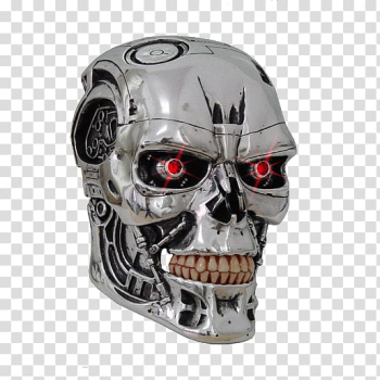 Gray robot skull illustration, Terminator Skull Head Film, Terminator transparent background PNG clipart