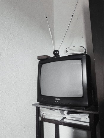 Gray scale Photo analogue of Television Gray scale Photo analogue of Television
