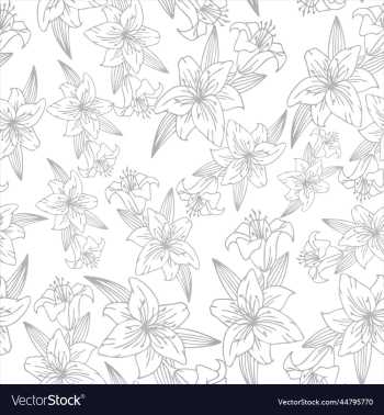 gray white seamless floral asymmetric pattern