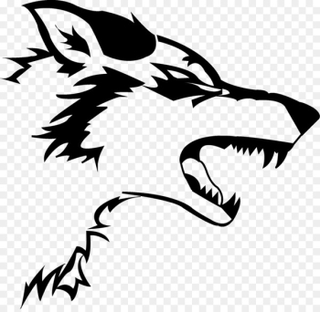 Gray wolf Decal Logo Black wolf Sticker - Wolf shadow Gray wolf Decal Logo Black wolf Sticker - Wolf shadow