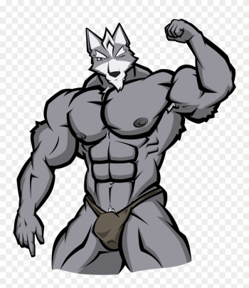 Gray Wolf Muscle Bodybuilding Wolf O&#39;donnell Clip Art - Gray Wolf Muscle Bodybuilding Wolf O&#39;donnell Clip Art