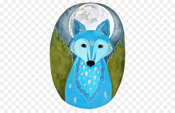 Gray wolf Watercolor painting Fox Illustration - Blue Fox Gray wolf Watercolor painting Fox Illustration - Blue Fox