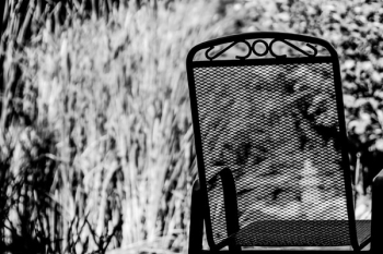 Grayscale of Steel Armchair Grayscale of Steel Armchair