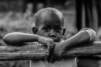 Grayscale Photo of Little Boy Grayscale Photo of Little Boy