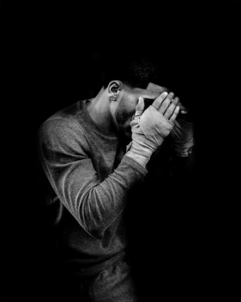 grayscale photo of male boxer grayscale photo of male boxer
