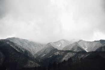 grayscale photo of mountain at daytime grayscale photo of mountain at daytime