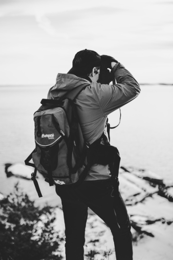 Grayscale Photography of Man Taking Photo Grayscale Photography of Man Taking Photo