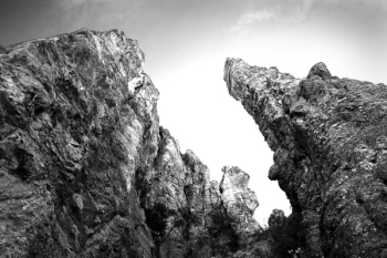 Grayscale Photography of Rock Formation Grayscale Photography of Rock Formation