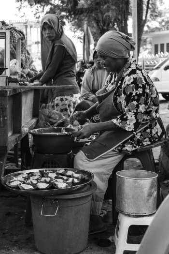 Grayscale Photography of Women Cooking Food Grayscale Photography of Women Cooking Food
