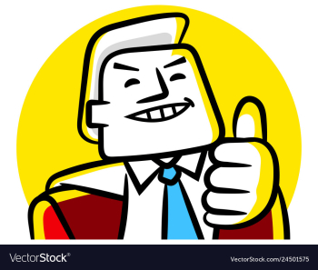 Great sign white man cartoon vector image Great sign white man cartoon vector image