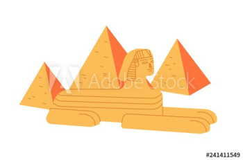 Great sphinx and Giza pyramid complex isolated on white background Great sphinx and Giza pyramid complex isolated on white background