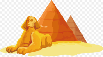 Great Sphinx of Giza Egyptian pyramids - Egypt vector dog sculpture 