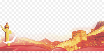 Great Wall of China Tiananmen 19th National Congress of the Communist Party of China Anniversary of the Founding of the Communist Party of China Flag of China - Great Wall of China 