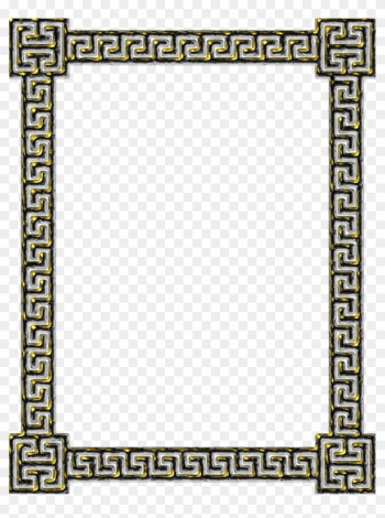Greek Clipart Scroll - Greek Meander Transparent Frame Greek Clipart Scroll - Greek Meander Transparent Frame