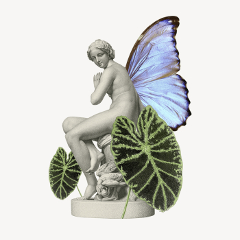Greek goddess statue, botanical remix | Free Photo - rawpixel Greek goddess statue, botanical remix | Free Photo - rawpixel