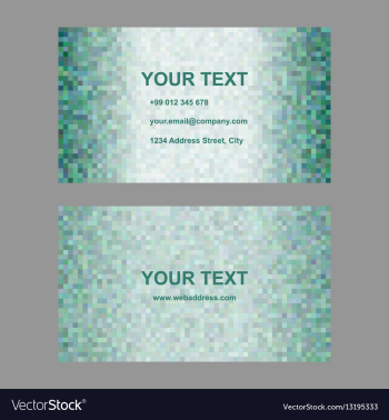 Green abstract business card template design vector image Green abstract business card template design vector image