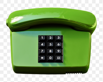 Green analog phone png , | Free PNG - rawpixel