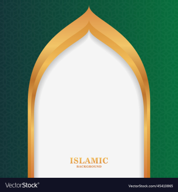 green and gold elegant islamic background