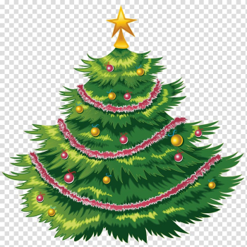 Green and red Christmas tree illustration, Merry Christmas, Mr. Bean Santa Claus DVD Christmas tree, Green Christmas Tree transparent background PNG clipart