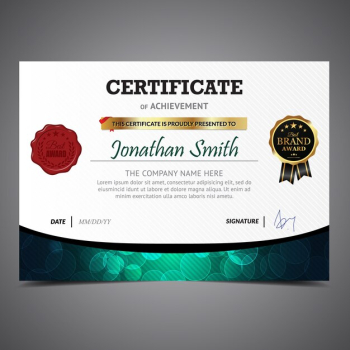 Green and white cerfiticate template Green and white cerfiticate template