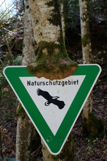 Green and White Naturschutzgebiet Sign Green and White Naturschutzgebiet Sign