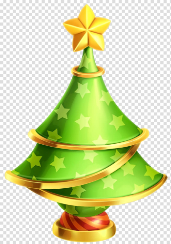 Green and yellow Christmas tree illustration, Christmas tree , Christmas Tree Decor transparent background PNG clipart