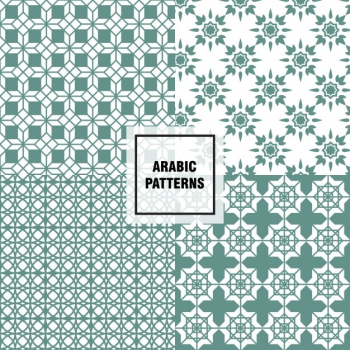 Green arabic patterns Green arabic patterns
