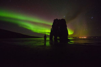 green aurora borealis