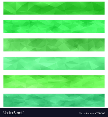Green banner background set vector image Green banner background set vector image