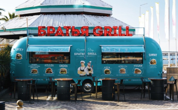 Green Barbecue Grill Food Stall Green Barbecue Grill Food Stall