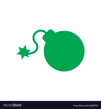 green bomb with lit fuse solid icon green bomb with lit fuse solid icon