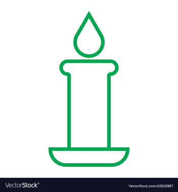 green candle line art icon green candle line art icon
