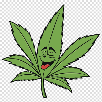 Green Cannabis leaf illustration, Cannabis smoking Drawing Cartoon, weed transparent background PNG clipart