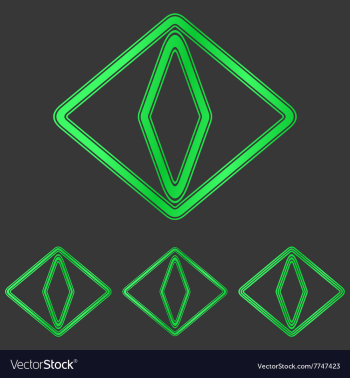 Green cat eye logo design set vector image Green cat eye logo design set vector image
