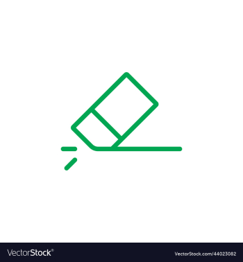 green eraser abstract line art icon