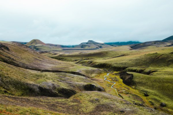 Green Fields in Iceland Green Fields in Iceland