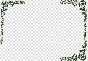 Green floral frame illustration, Flower Illustration, Creative floral border transparent background PNG clipart