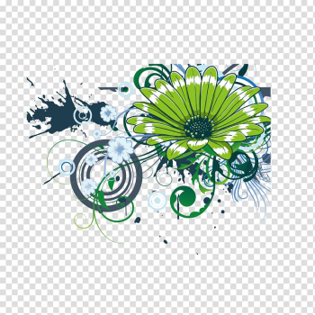 Green Flower Computer file, Green Flowers transparent background PNG clipart