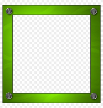 Green Frame Border Bevel Design Png Image - Border Design Green