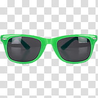 Green framed sunglasses transparent background PNG clipart