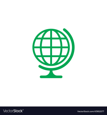 green globe or education icon