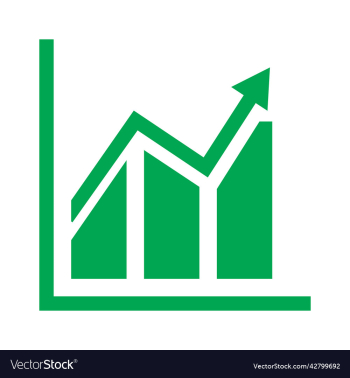 green graph icon or logo green graph icon or logo