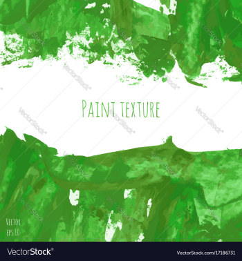 Green hand paint watercolor vector image Green hand paint watercolor vector image
