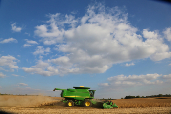 Green Harvester at Daytime Green Harvester at Daytime