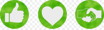 green heart leaf symbol logo